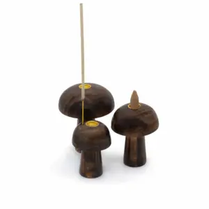 Set of 3 Incense Cone Mushrooms ((10cm 9cm 8cm) | www.artisangoods.co.uk 3