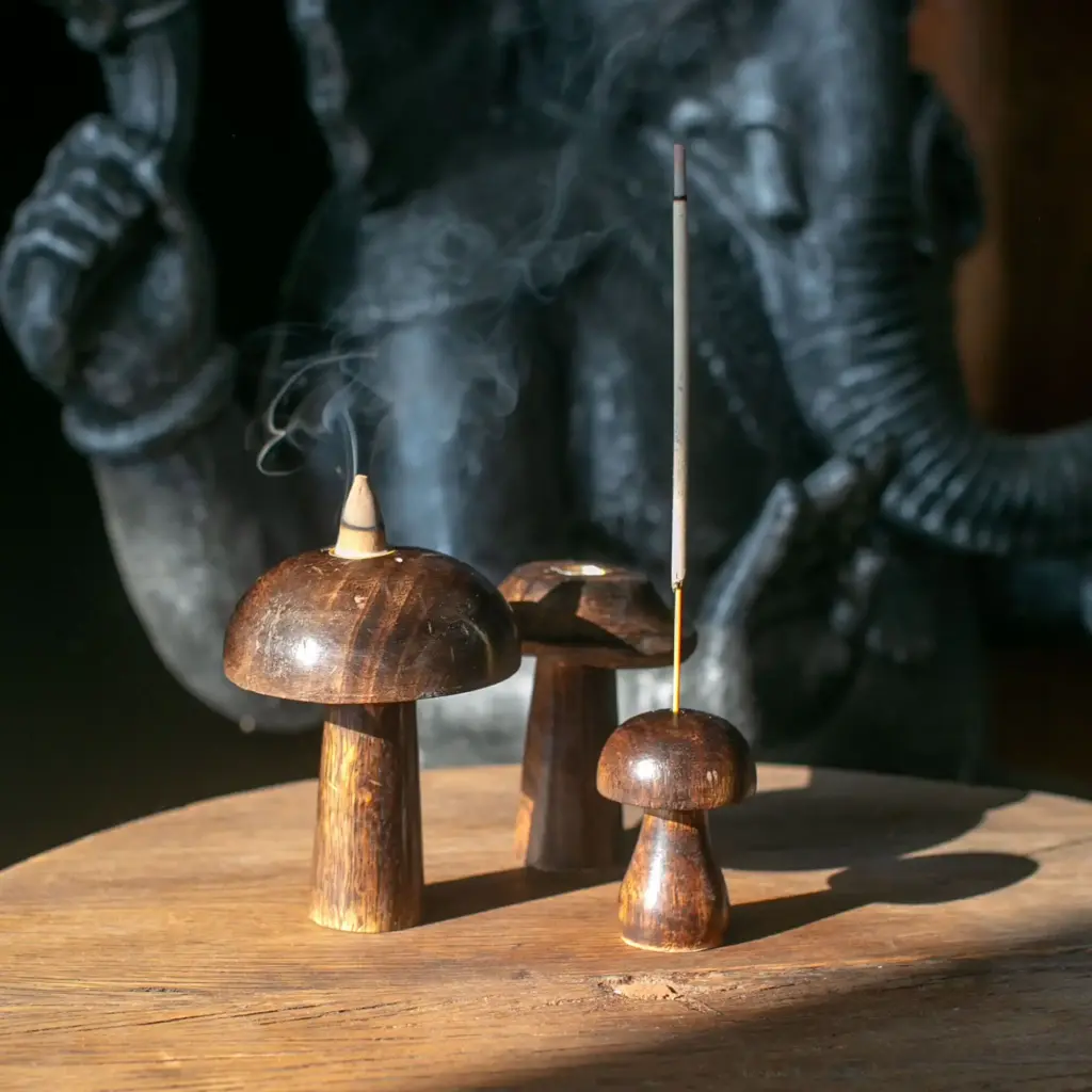Set of 3 Incense Cone Mushrooms ((10cm 9cm 8cm) | www.artisangoods.co.uk 2 Set of 3 Incense Cone Mushrooms ((10cm 9cm 8cm) | www.artisangoods.co.uk 2