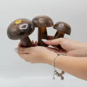 Set of 3 Incense Cone Mushrooms ((10cm 9cm 8cm) | www.artisangoods.co.uk 4