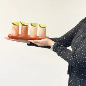 Set of 4 Himalayan Salt Shot Glasses & Wood Serving Stand | www.artisangoods.co.uk 7