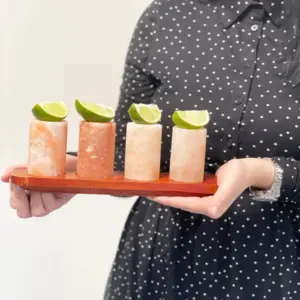 Set of 4 Himalayan Salt Shot Glasses & Wood Serving Stand | www.artisangoods.co.uk 8