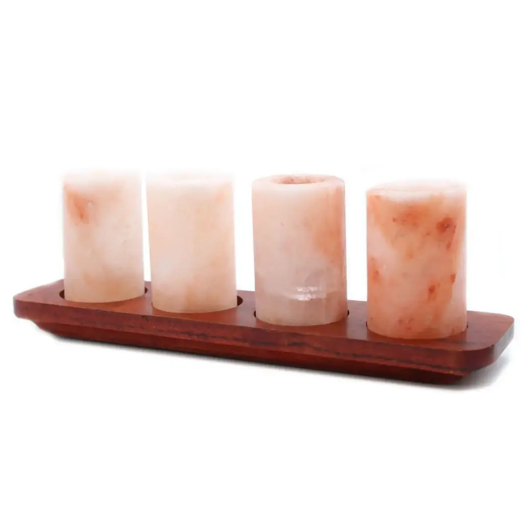 Set of 4 Himalayan Salt Shot Glasses & Wood Serving Stand | www.artisangoods.co.uk 2 Set of 4 Himalayan Salt Shot Glasses & Wood Serving Stand | www.artisangoods.co.uk 2