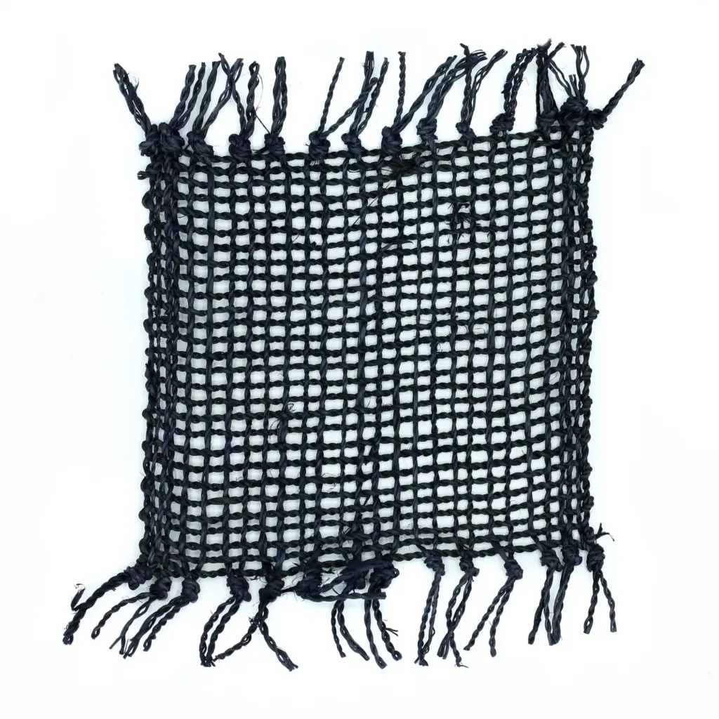 Set of 4 Seagrass Fringe Natural Coasters – Black | www.artisangoods.co.uk 2 Set of 4 Seagrass Fringe Natural Coasters – Black | www.artisangoods.co.uk 2