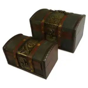 Sets of 2 Colonial Boxes – Metal Embossed | www.artisangoods.co.uk