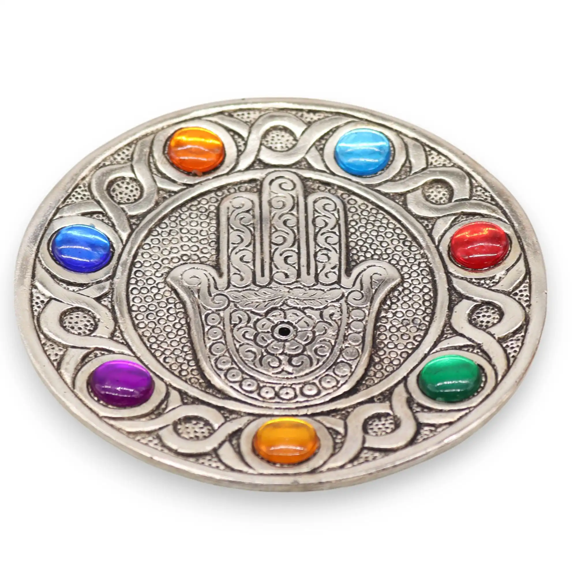 Seven Chakra Hamsa Incense Holder | www.artisangoods.co.uk 3 Seven Chakra Hamsa Incense Holder | www.artisangoods.co.uk 2