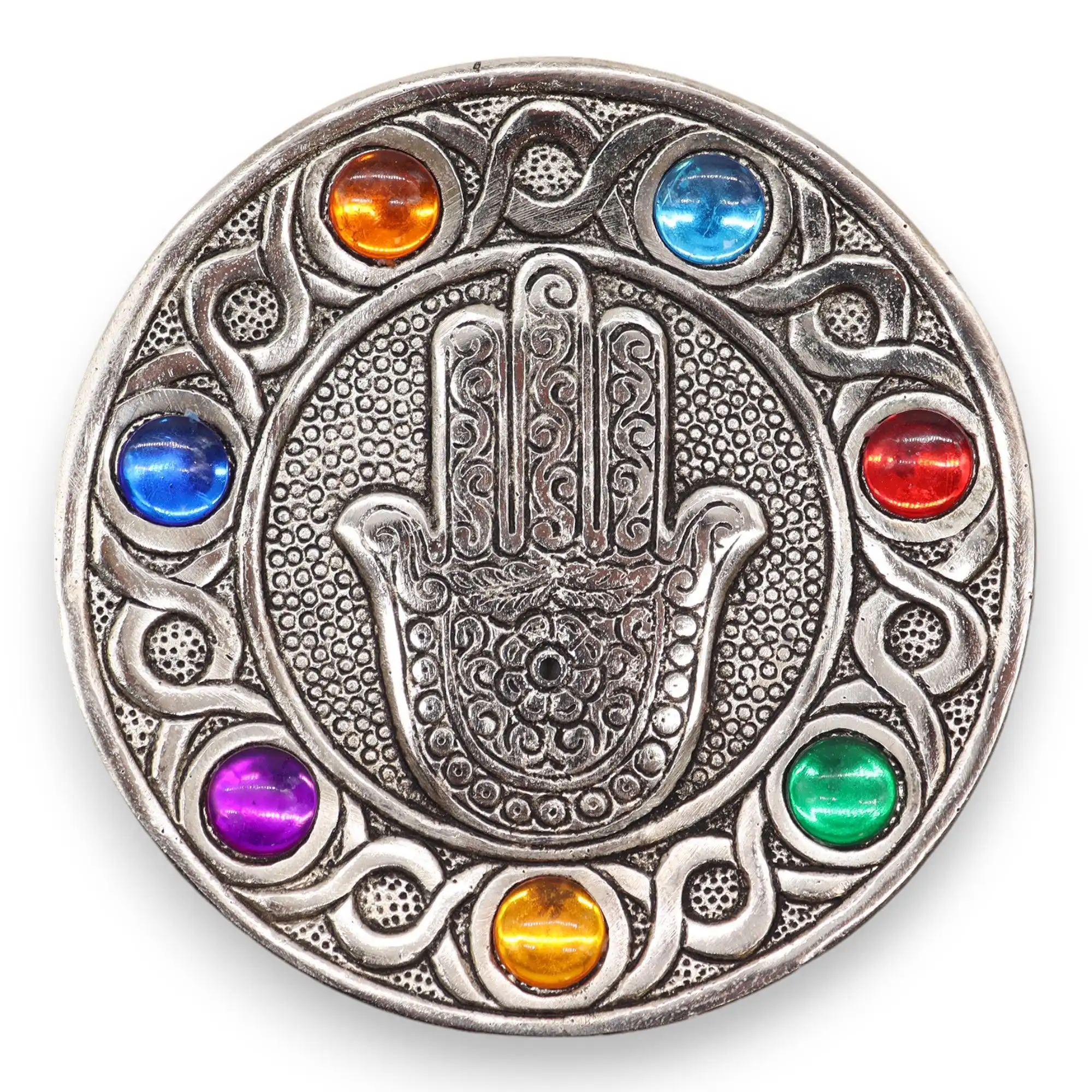 Seven Chakra Hamsa Incense Holder | www.artisangoods.co.uk 2 Seven Chakra Hamsa Incense Holder | www.artisangoods.co.uk 1