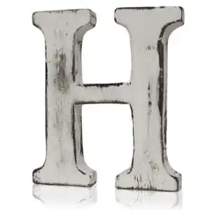 Shabby Chic Letters – H | www.artisangoods.co.uk