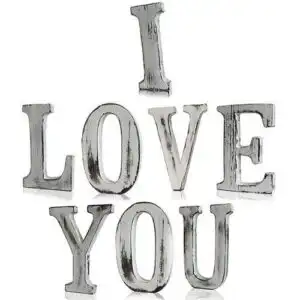 Shabby Chic Letters – I LOVE YOU (8) | www.artisangoods.co.uk