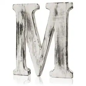 Shabby Chic Letters – M | www.artisangoods.co.uk