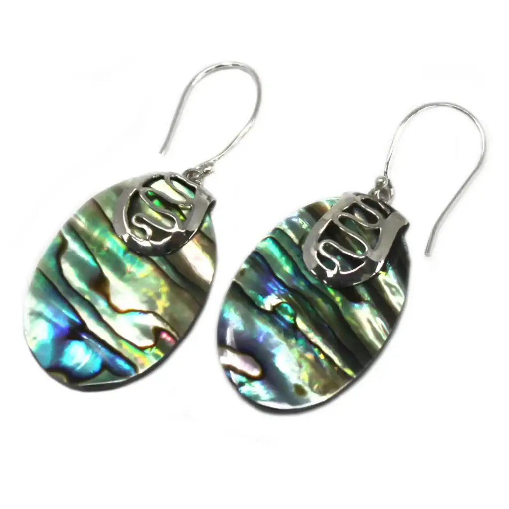Shell & Silver Earrings – Abalone | www.artisangoods.co.uk