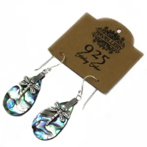 Shell & Silver Earrings – Dragonflies – Abalone | www.artisangoods.co.uk 5