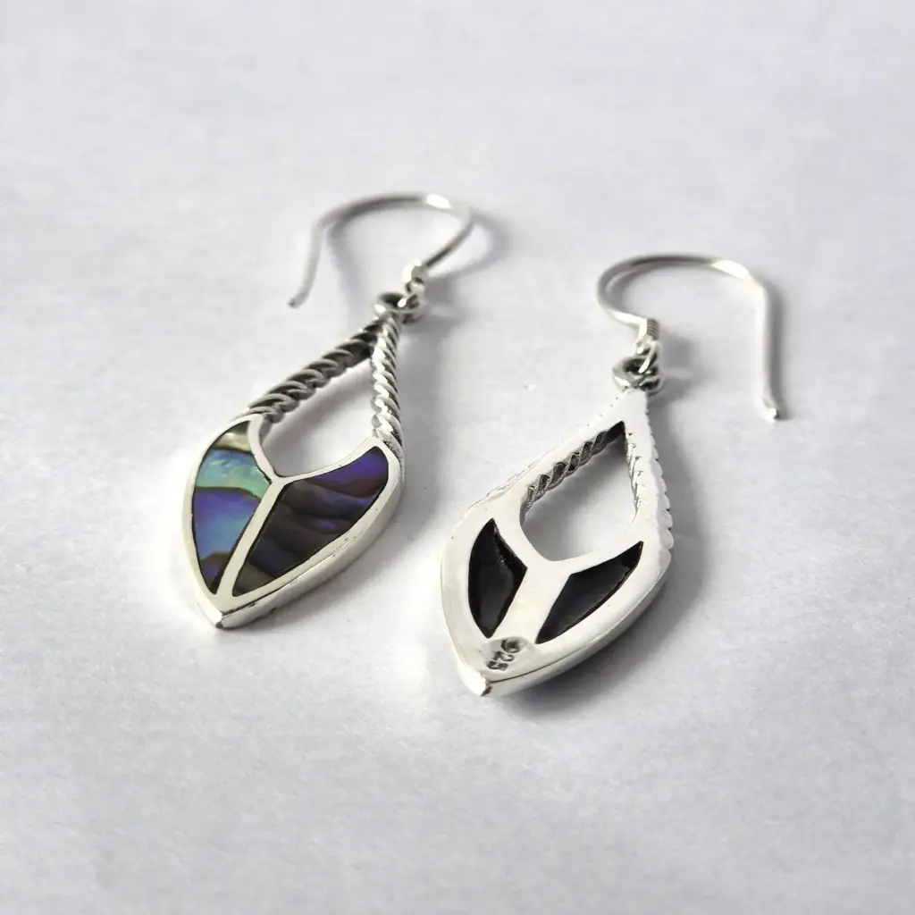 Shell & Silver Earrings – Spear Drops – Abalone | www.artisangoods.co.uk 2 Shell & Silver Earrings – Spear Drops – Abalone | www.artisangoods.co.uk 2