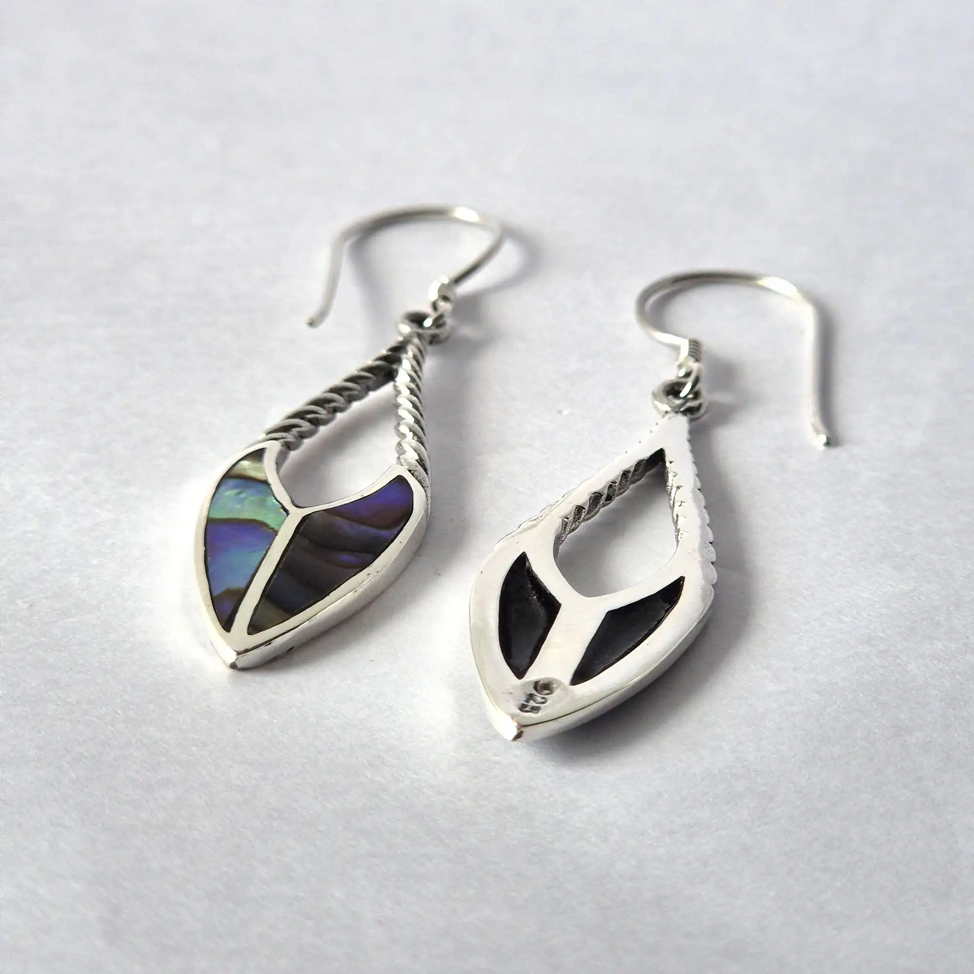 Shell & Silver Earrings – Spear Drops – Abalone | www.artisangoods.co.uk 3 Shell & Silver Earrings – Spear Drops – Abalone | www.artisangoods.co.uk 2