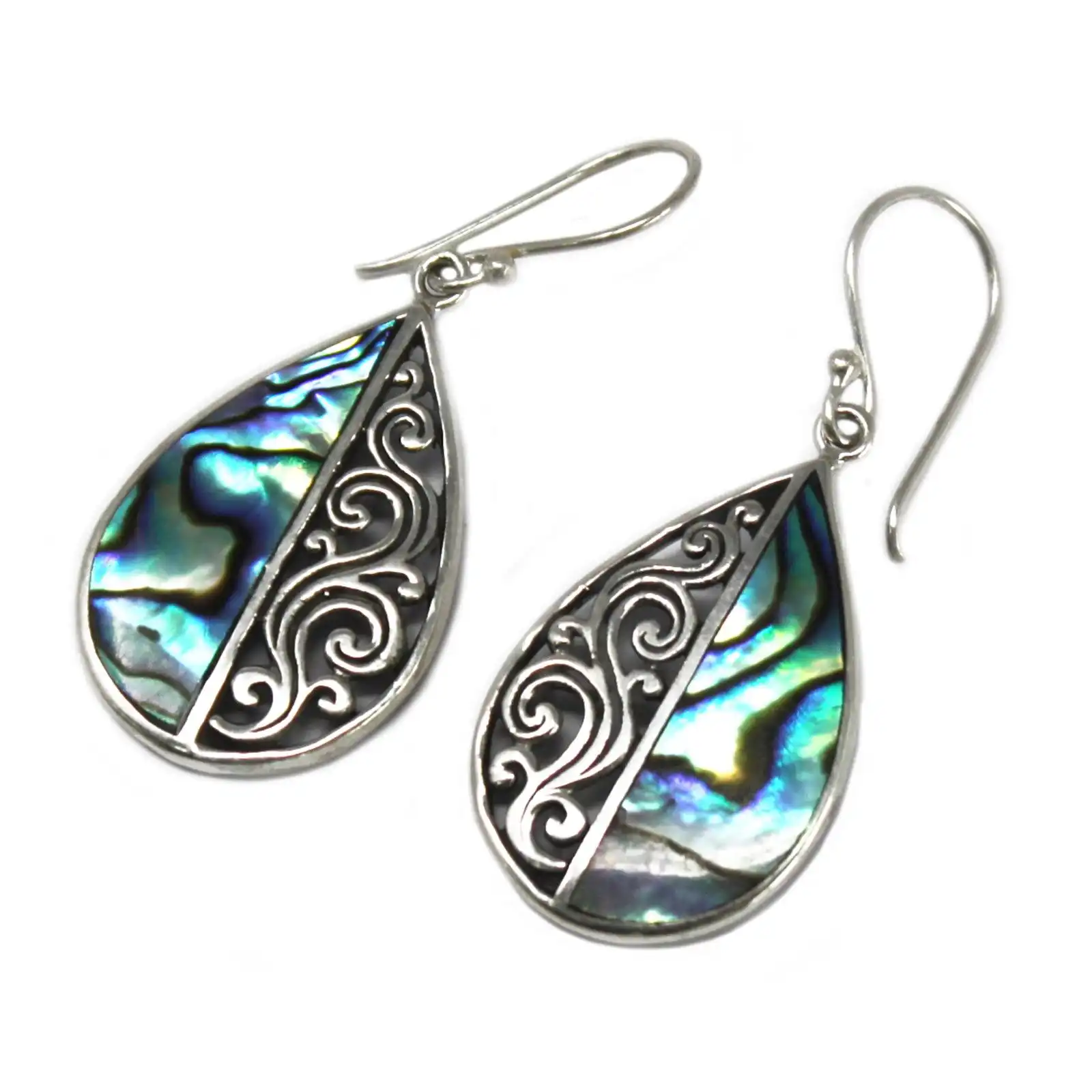 Shell & Silver Earrings – Teardrop- Abalone | www.artisangoods.co.uk 2 Shell & Silver Earrings – Teardrop- Abalone | www.artisangoods.co.uk 1