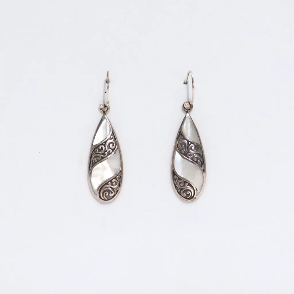 Shell & Silver Earrings – Teardrop- MOP | www.artisangoods.co.uk 7