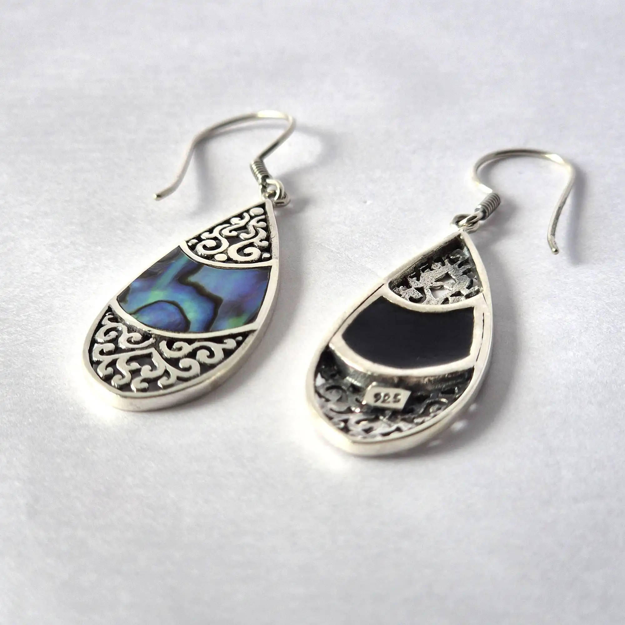 Shell & Silver Earrings – Teardrop Oval – Abalone | www.artisangoods.co.uk 3 Shell & Silver Earrings – Teardrop Oval – Abalone | www.artisangoods.co.uk 2