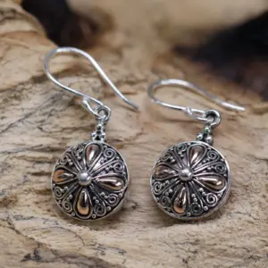 Silver & Gold Earring – Classic Round | www.artisangoods.co.uk 4
