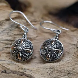 Silver & Gold Earring – Classic Round | www.artisangoods.co.uk 3