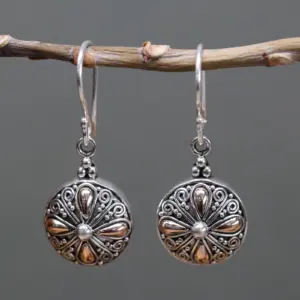 Silver & Gold Earring – Classic Round | www.artisangoods.co.uk 2