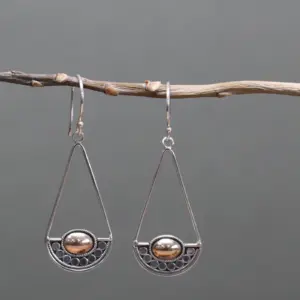 Silver & Gold Earring – Luna Balance | www.artisangoods.co.uk 2