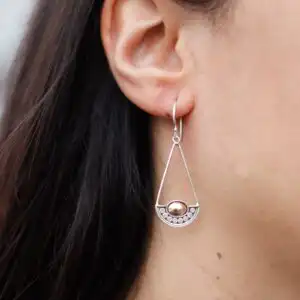 Silver & Gold Earring – Luna Balance | www.artisangoods.co.uk 1
