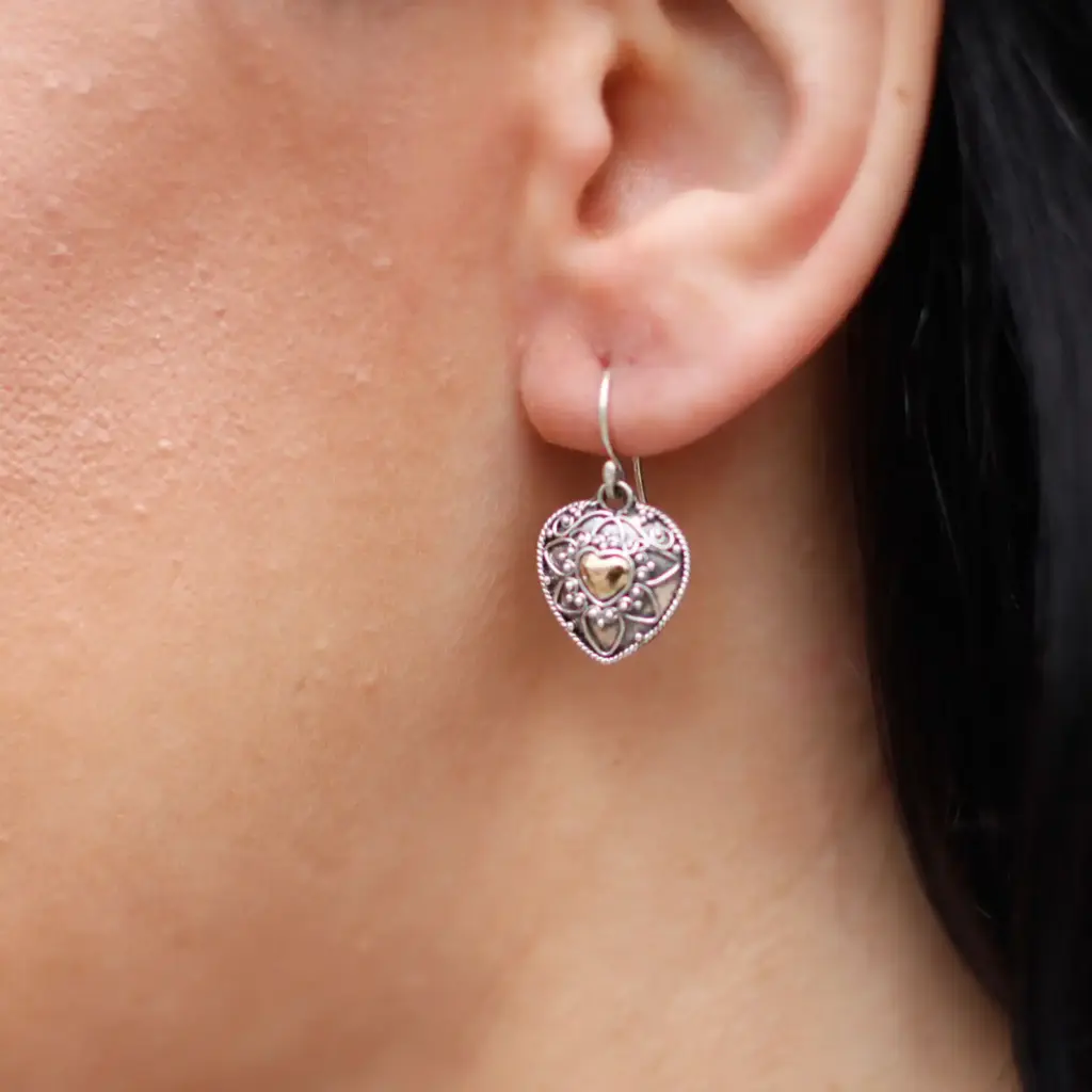 Silver & Gold Earring – Mandala Hearts | www.artisangoods.co.uk 9 Silver & Gold Earring – Mandala Hearts | www.artisangoods.co.uk 9