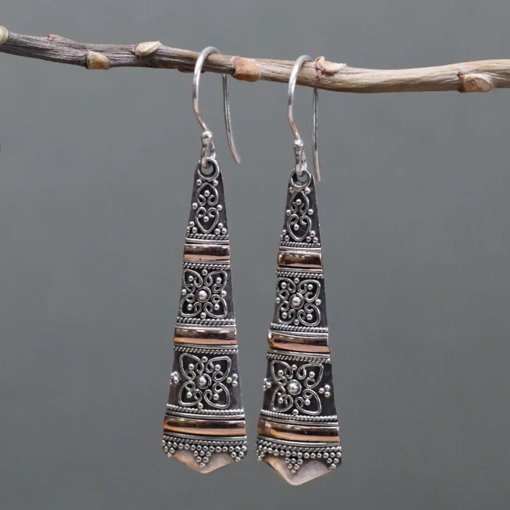 Silver & Gold Earring – Tribal Drops | www.artisangoods.co.uk 8 Silver & Gold Earring – Tribal Drops | www.artisangoods.co.uk 8