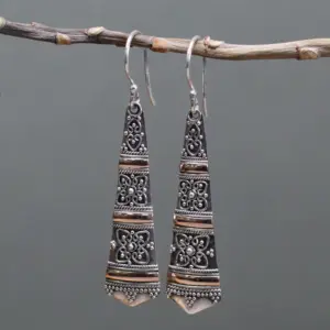Silver & Gold Earring – Tribal Drops | www.artisangoods.co.uk 8