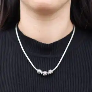 Silver & Gold Necklace -Tri | www.artisangoods.co.uk 1