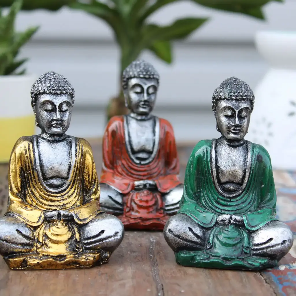 Silver Mini Buddha (Assorted Colours) | www.artisangoods.co.uk 6
