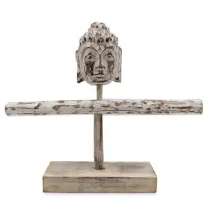 Single Branch & Buddha Stand – Whitewash | www.artisangoods.co.uk 1