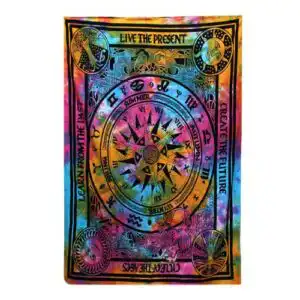 Single Cotton Bedspread + Wall Hanging –  Cycle of Ages | www.artisangoods.co.uk 1