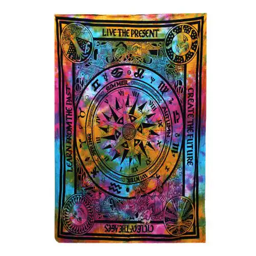 Single Cotton Bedspread + Wall Hanging – Cycle of Ages | www.artisangoods.co.uk 2 Single Cotton Bedspread + Wall Hanging – Cycle of Ages | www.artisangoods.co.uk 1