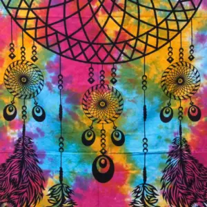 Single Cotton Bedspread + Wall Hanging – Dreamcatcher | www.artisangoods.co.uk 3