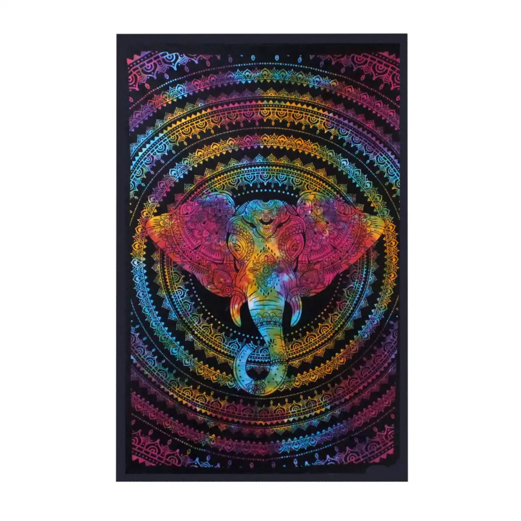 Single Cotton Bedspread + Wall Hanging – Elephant Head | www.artisangoods.co.uk 3 Single Cotton Bedspread + Wall Hanging – Elephant Head | www.artisangoods.co.uk 3