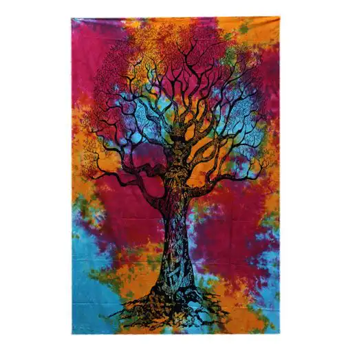 Single Cotton Bedspread + Wall Hanging – Winter Tree | www.artisangoods.co.uk 2 Single Cotton Bedspread + Wall Hanging – Winter Tree | www.artisangoods.co.uk 1