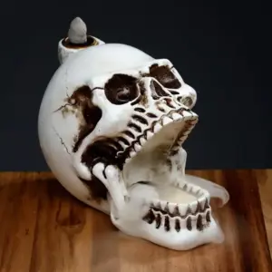 Skull with Open Mouth Backflow Incense Burner | www.artisangoods.co.uk 3