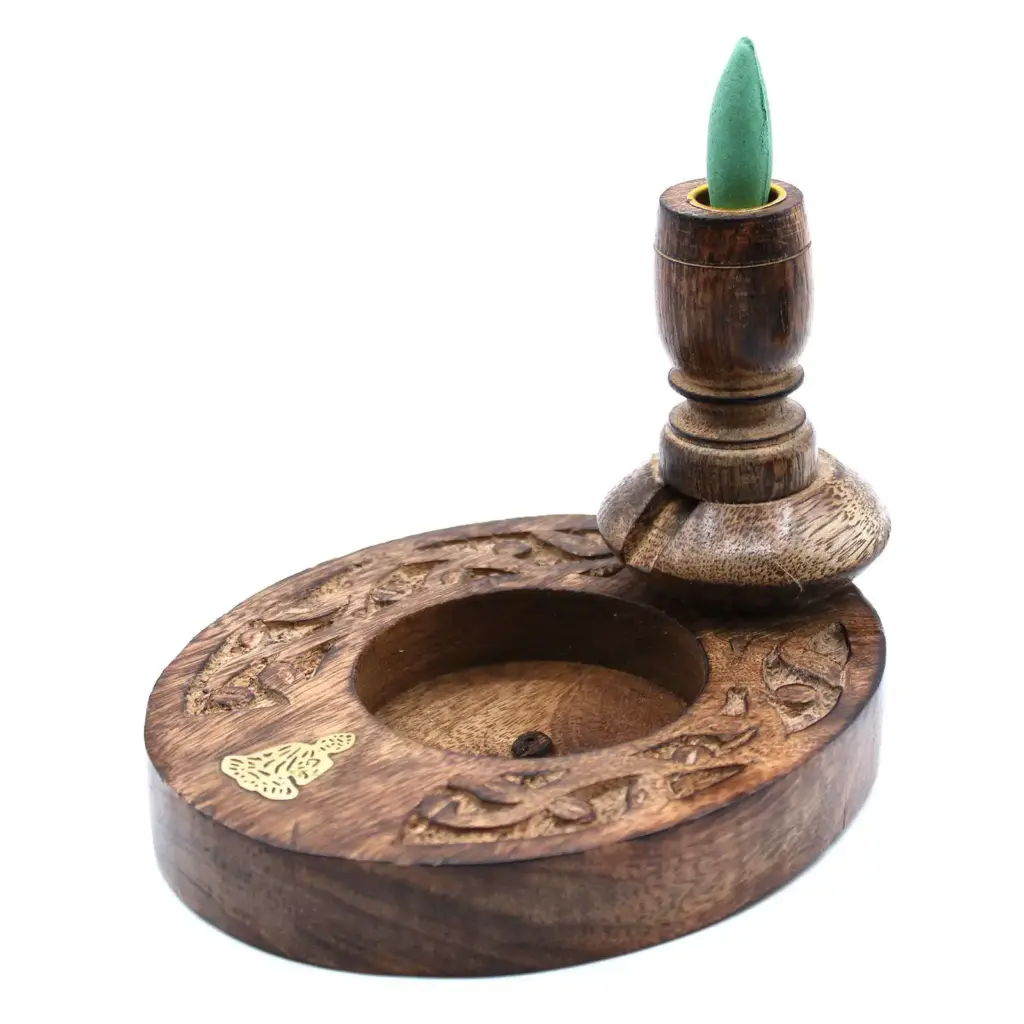Sm Mango Wood Backflow Burner – Brass Buddha | www.artisangoods.co.uk 5