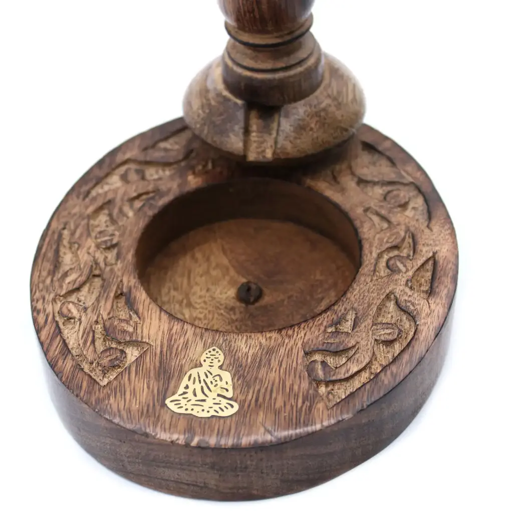 Sm Mango Wood Backflow Burner – Brass Buddha | www.artisangoods.co.uk 3