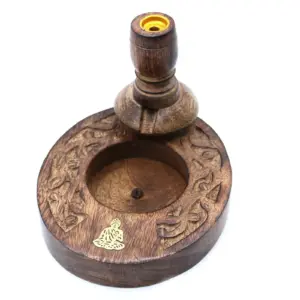 Sm Mango Wood Backflow Burner – Brass Buddha | www.artisangoods.co.uk 2