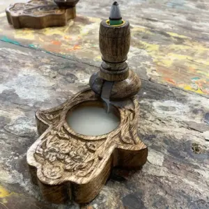Sm Mango Wood Backflow Burner – Hamsa | www.artisangoods.co.uk 7