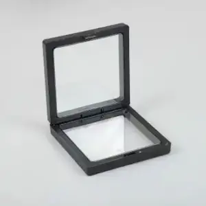 Small 3D Floating Frame Display 7x7cm – Black | www.artisangoods.co.uk