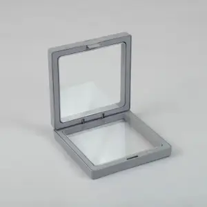Small 3D Floating Frame Display 7x7cm – Grey | www.artisangoods.co.uk