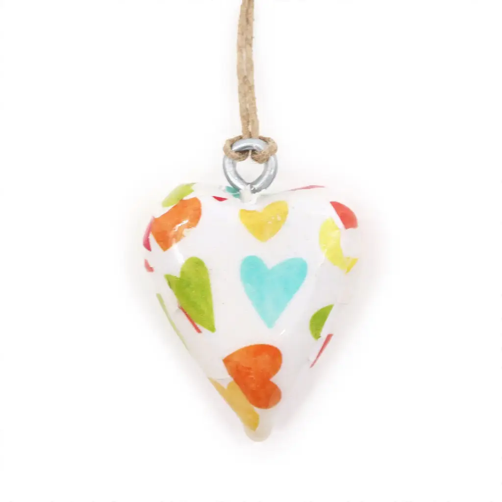Small Decor Wood Heart – Pastel Hearts | www.artisangoods.co.uk Small Decor Wood Heart – Pastel Hearts | www.artisangoods.co.uk