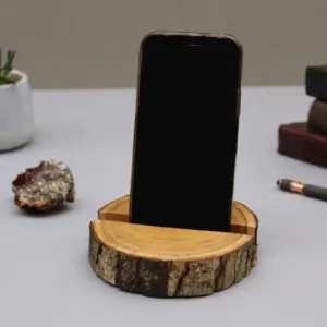 Small Log Phone Holder (full slice) – Natural | www.artisangoods.co.uk 6