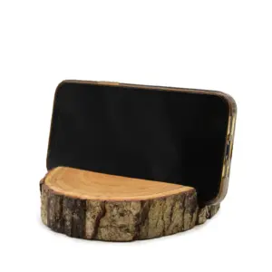 Small Log Phone Holder (full slice) – Natural | www.artisangoods.co.uk 4