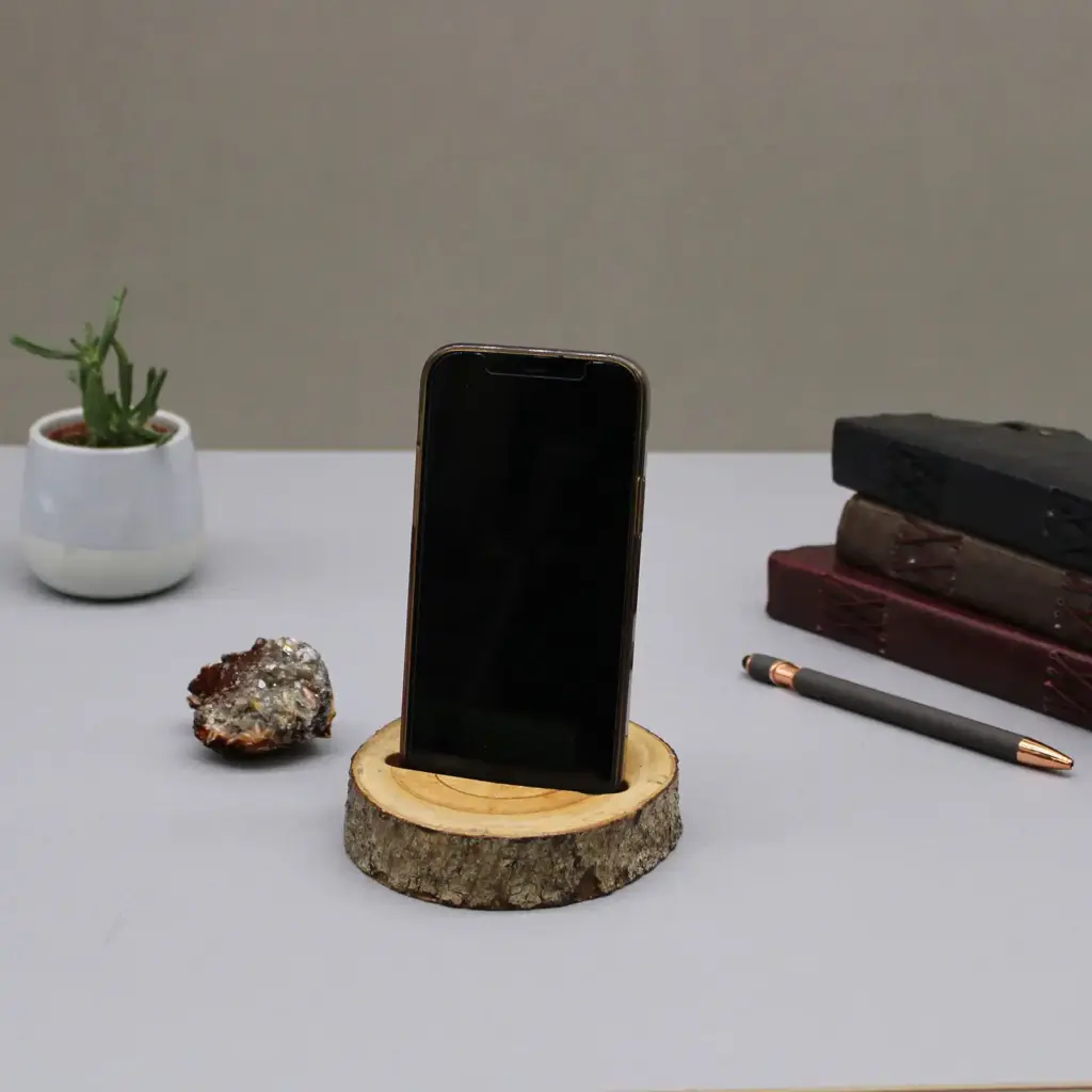 Small Log Phone Holder (slot) – Natural | www.artisangoods.co.uk 6 Small Log Phone Holder (slot) – Natural | www.artisangoods.co.uk 6