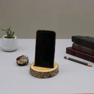 Small Log Phone Holder (slot) – Natural | www.artisangoods.co.uk 6