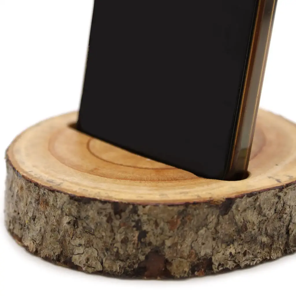 Small Log Phone Holder (slot) – Natural | www.artisangoods.co.uk 5 Small Log Phone Holder (slot) – Natural | www.artisangoods.co.uk 5