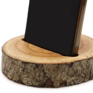 Small Log Phone Holder (slot) – Natural | www.artisangoods.co.uk 5